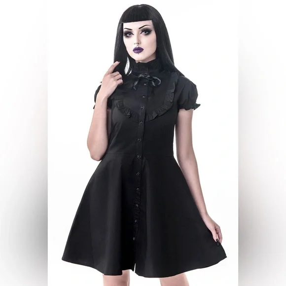princess polly baby blue dress Killstar | Dresses | New Killstar Black Lilian Lies Black Mini Dress Goth  Emo Size Xs